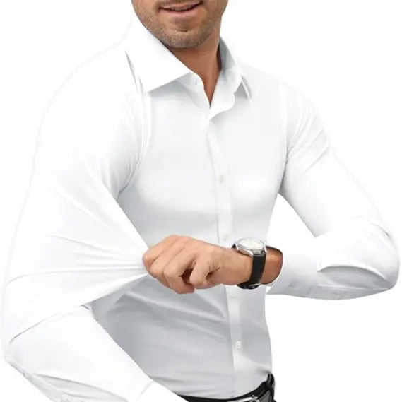 Men’s 16-Way Stretch Slim Fit Dress Shirt, Wrinkle-Free