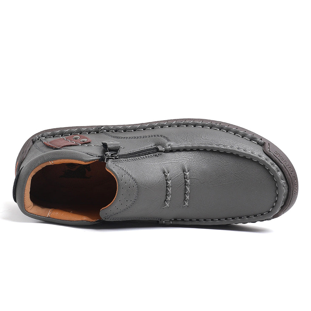 Men’s Handmade Premium Leather Slip-On Outdoor Work Boots
